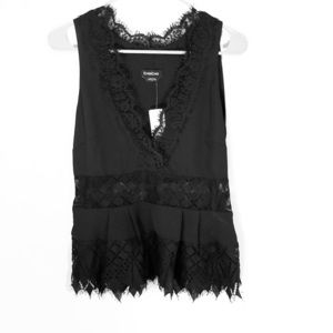 Black sleeveless top